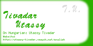 tivadar utassy business card